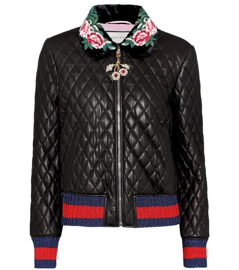 gucci mens quilted leather jacket|gucci jacket farfetch.